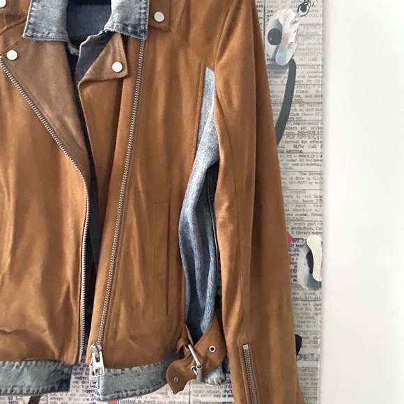 All Saint Frame Denim & Suede Jacket - Picture 4 of 16